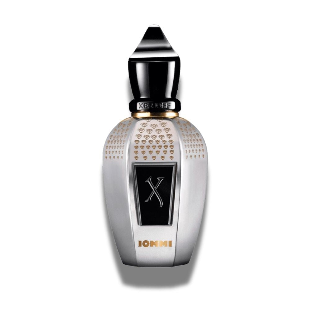 Frasco de Xerjoff Tony Iommi Monkey Special Eau de Parfum 50 ml, diseño robusto y elegante.