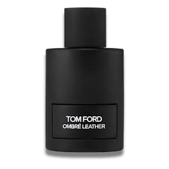Frasco de Tom Ford Ombre Leather Eau de Parfum 100 ml – Diseño elegante y sobrio en negro con detalles minimalistas y el logotipo de Tom Ford. Este frasco refleja la sofisticación y el poder del perfume