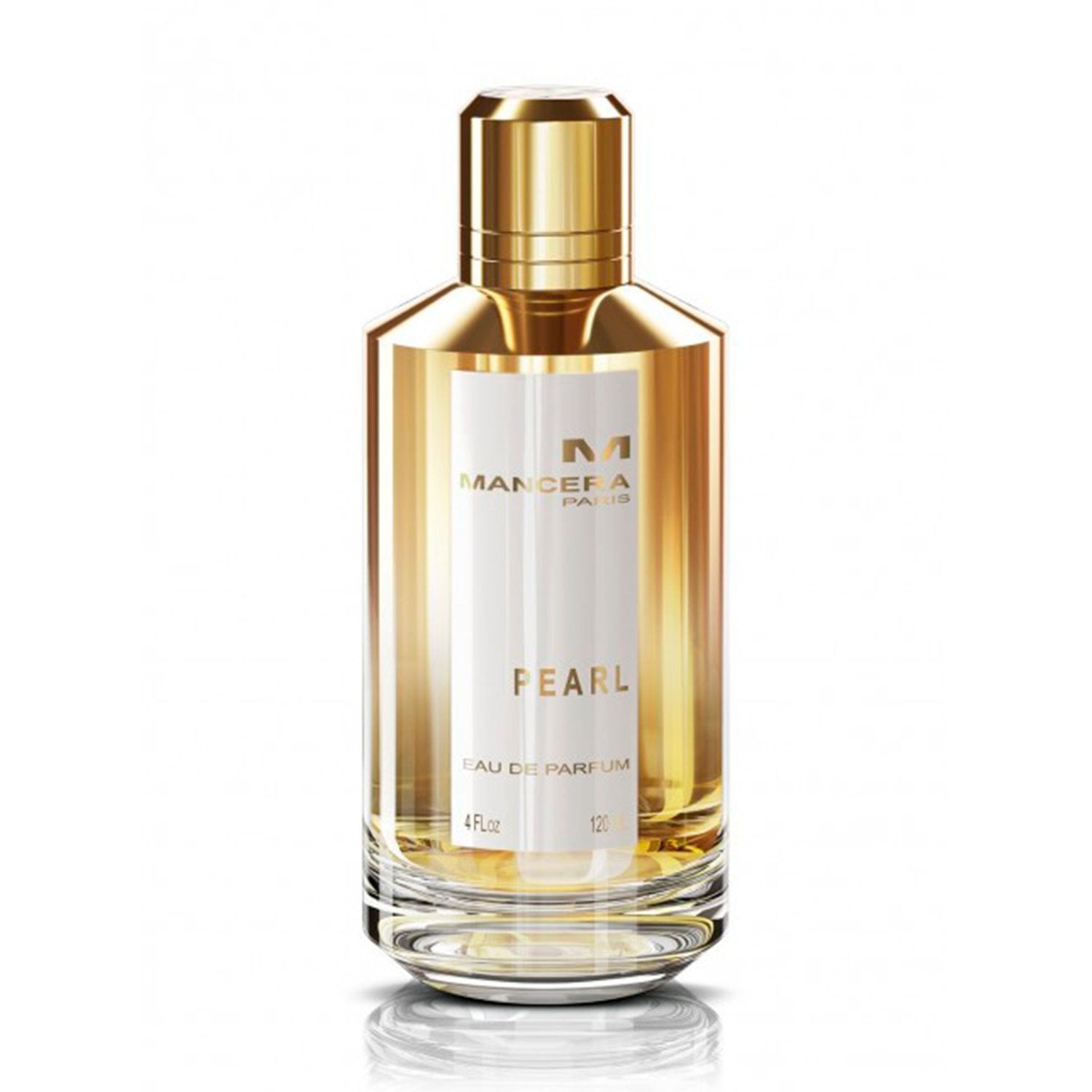 Frasco de Mancera Pearl Eau de Parfum 120 ml, diseño femenino y elegante.