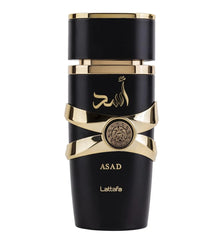 Botella de Lattafa Asad Eau de Parfum 100ml.