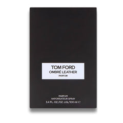 Estuche de Tom Ford Ombre Leather Parfum 100 ml – Estuche negro con un diseño minimalista que resalta el logotipo de Tom Ford. El diseño sofisticado y sobrio refleja la exclusividad del perfume.