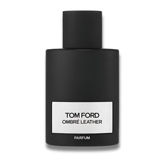 Frasco de Tom Ford Ombre Leather Parfum 100 ml – Diseño elegante y sobrio en negro con detalles minimalistas y el logotipo de Tom Ford. Este frasco refleja la sofisticación y el poder del perfume.