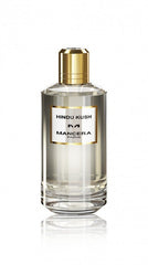 Frasco de Mancera Hindu Kush Eau de Parfum 120 ml, diseño misterioso y robusto.